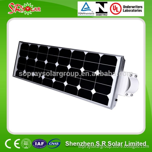 Integrated solar led street light with motion sensor 50w led solar street light